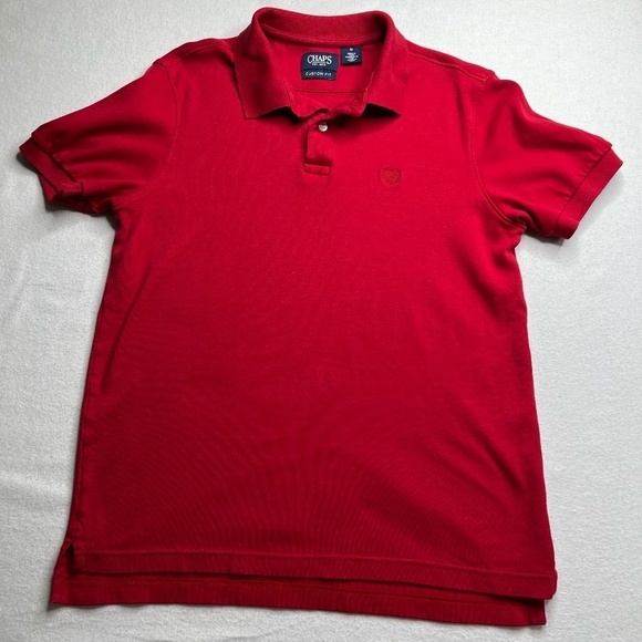 Chaps Men Red Custom Fit Polo‎ Size M - Picture 1 of 9
